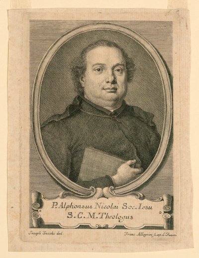 Ritratto di P. Alphonsus Nicolai della Società di Gesù da Francesco Allegrini