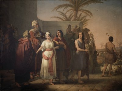 Tobia si congeda dalla moglie dai suoceri per tornare dal padre da Francesco Antonibon di Venezia