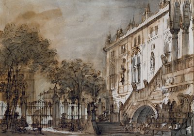 Scenografia di Francesco Bagnara per Otello, opera di Rossini, per la rappresentazione al Teatro La Fenice di Venezia da Francesco Bagnara