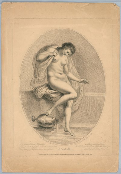 Una naiade (donna che entra in un bagno) da Francesco Bartolozzi