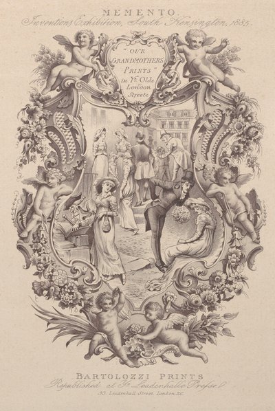 Pubblicità per Memento, Esposizione delle Invenzioni, South Kensington, 1885, ca. 1885 da Francesco Bartolozzi