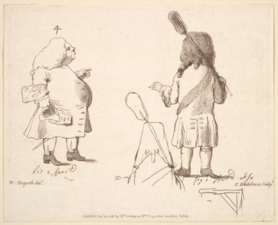 Caricature di Lord Melcombe e Lord Winchelsea da Francesco Bartolozzi