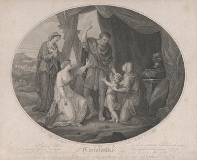 Coriolanus: Il Dio dei Soldati, per vergogna invulnerabile... Shakespeare, Cori..., 3 novembre 1785 da Francesco Bartolozzi