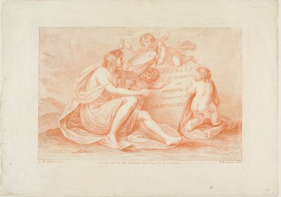 Frontespizio da "Rudimenti di disegno" di Cipriani da Francesco Bartolozzi