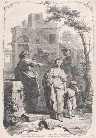 Agar Mandata nel Deserto, 1758 da Francesco Bartolozzi