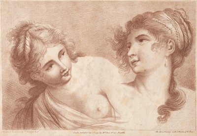Teste di due donne da Francesco Bartolozzi