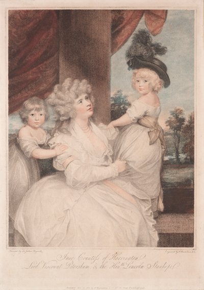 Jane, Contessa di Harrington e i suoi figli da Francesco Bartolozzi