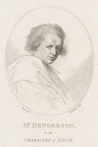 John Henderson, nel Personaggio di Iago in Otello di Shakespeare, 1786 da Francesco Bartolozzi