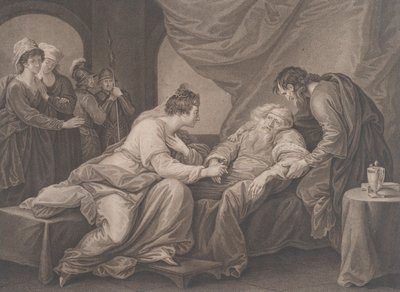 Re Lear e Cordelia, Shakespeare, Re Lear, Atto 4, Scena 7, ca. 1783 da Francesco Bartolozzi