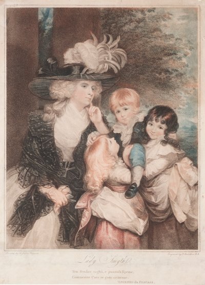 Lady Smith e i suoi figli, 1789 da Francesco Bartolozzi
