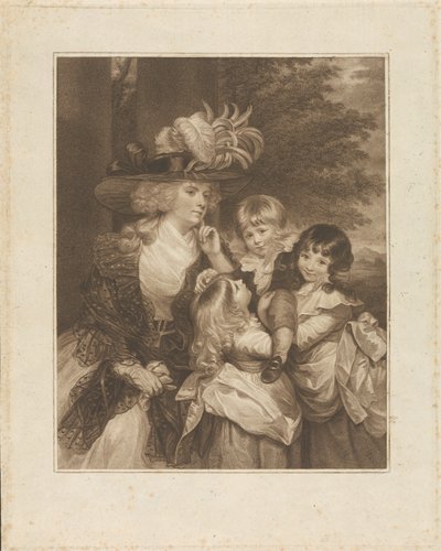 Lady Smith e i Suoi Figli: George Henry, Louisa e Charlotte da Francesco Bartolozzi