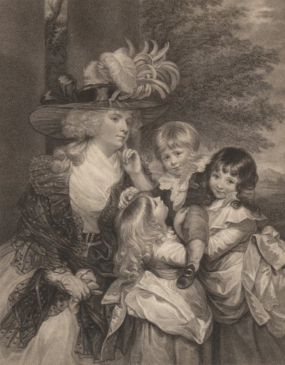 Lady Smith e i suoi figli, 15 marzo 1789 da Francesco Bartolozzi