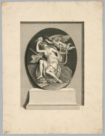 Musa con le maschere drammatiche da Francesco Bartolozzi