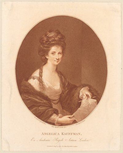 Porträt von Angelika Kauffmann da Francesco Bartolozzi