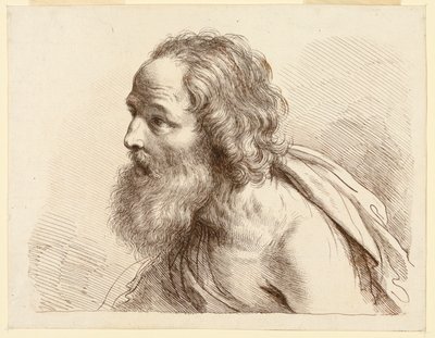 Ritratto di un vecchio con la barba, con spalle nude da Francesco Bartolozzi