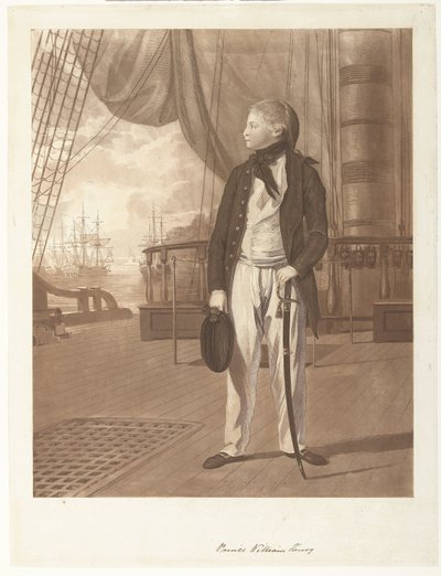 Ritratto del Principe William Henry a bordo di una nave da guerra della Marina Reale Britannica da Francesco Bartolozzi
