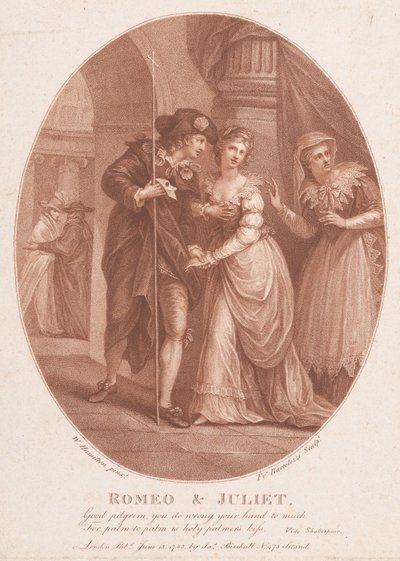 Romeo e Giulietta al Ballo in Maschera da Francesco Bartolozzi