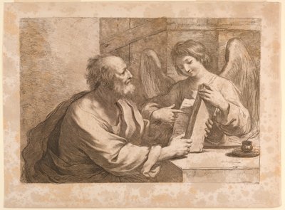 San Matteo con un angelo e un libro da Francesco Bartolozzi