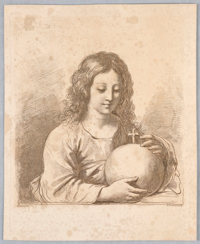 Salvator Mundi, con un globo e una croce da Francesco Bartolozzi