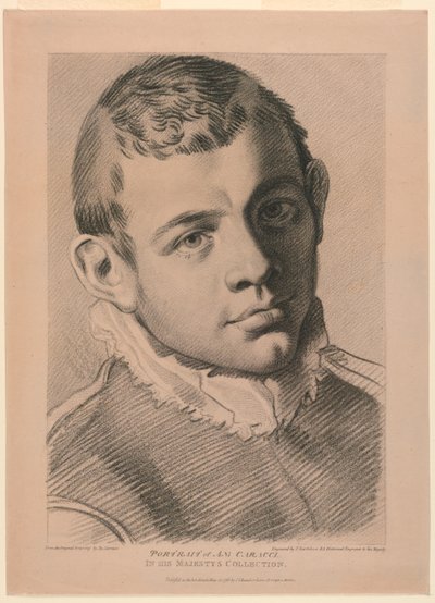 Autoritratto di A. N. Carracci da Francesco Bartolozzi