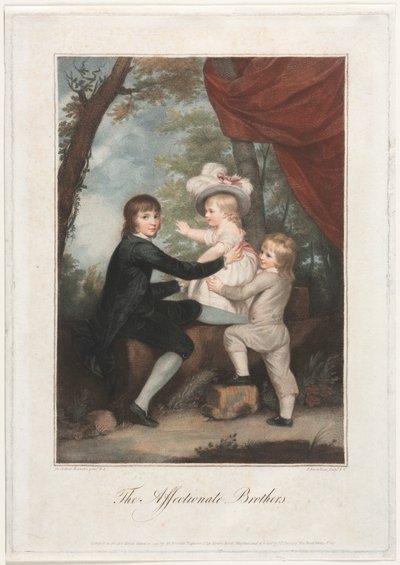 I fratelli affettuosi I bambini Lamb, 1791 da Francesco Bartolozzi