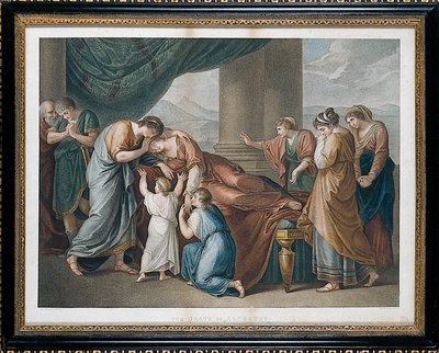 La morte di Alcesti, dopo Angelika Kauffman da Francesco Bartolozzi