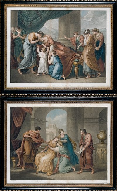 La morte di Alcesti, dopo Angelika Kauffman da Francesco Bartolozzi