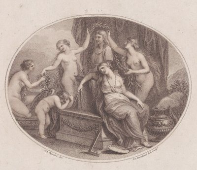 Le Grazie incoronano il busto di Raffaello, 28 luglio 1788 da Francesco Bartolozzi