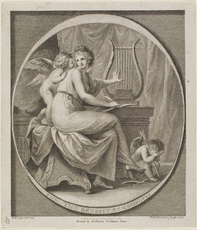 Biglietto per il beneficio di M. Gardini da Francesco Bartolozzi