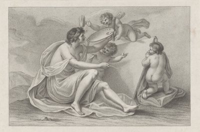 Frontespizio con la personificazione della pittura da Francesco Bartolozzi