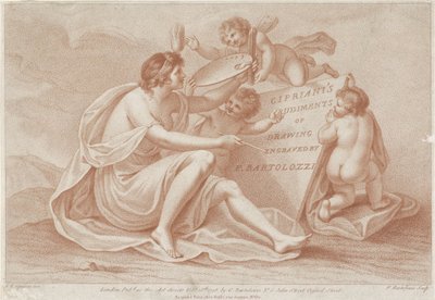 Frontespizio con personificazione della pittura da Francesco Bartolozzi
