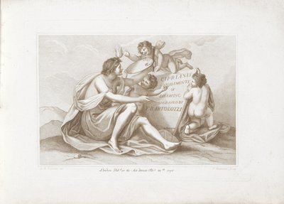 Frontespizio con personificazione della pittura da Francesco Bartolozzi