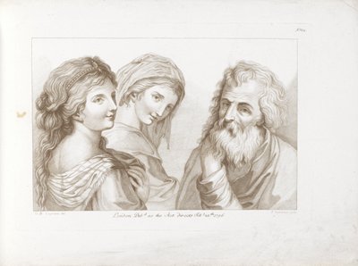 Due giovani donne e un uomo anziano da Francesco Bartolozzi