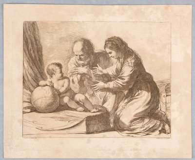 Vergine Maria, Giuseppe e Bambino, con un Globo da Francesco Bartolozzi
