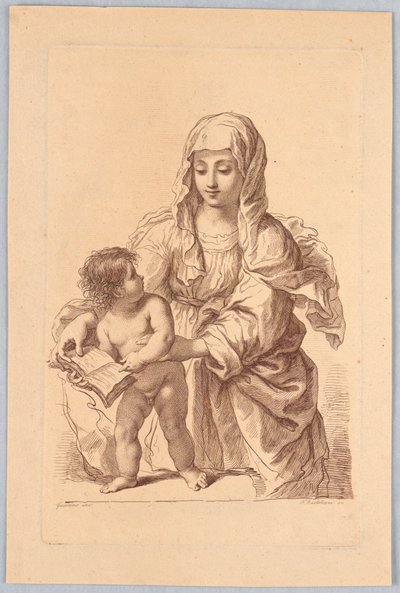 Vergine e bambino con un libro da Francesco Bartolozzi