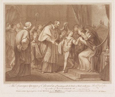 Vedova di Edoardo IV consegna suo figlio a due arcivescovi da Francesco Bartolozzi