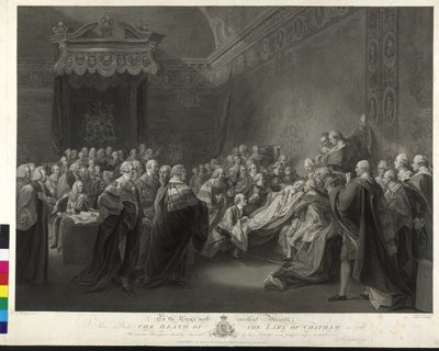William Pitt La morte del Conte di Chatham da Francesco Bartolozzi