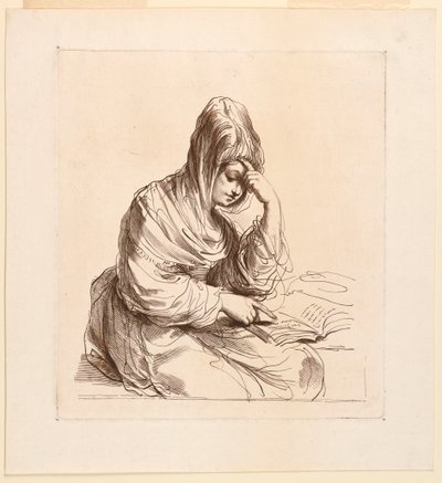 Donna che studia da Francesco Bartolozzi