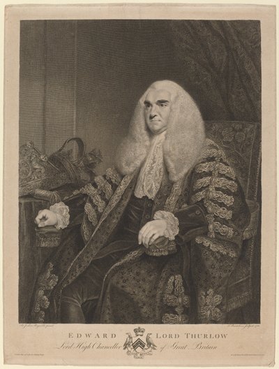 Edward, Lord Thurlow da Francesco Bartolozzi after Sir Joshua Reynolds