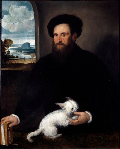 Ritratto del gentiluomo con il cagnolino da Francesco Beccaruzzi