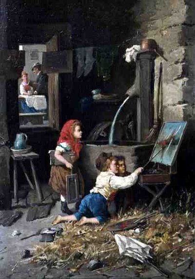 Marachella nello studio da Francesco Bergamini