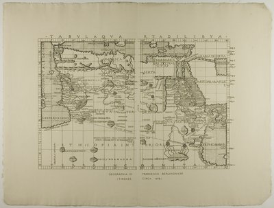 Mappa della Libia, del Medio Oriente e del Nord Africa da Francesco Berlinghieri