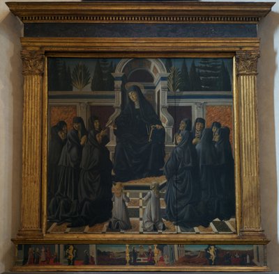 Santa Monica con le Sorelle Agostiniane, 1470 da Francesco Botticini