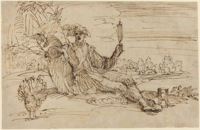Un giovane elegante che personifica la vanità da Francesco Brizio