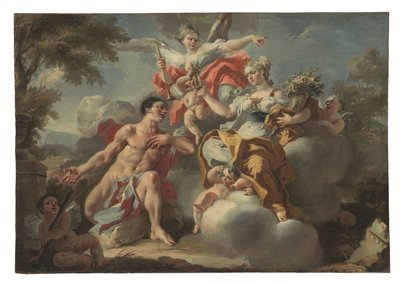 Una delle Allegorie (olio su pannello) da Francesco Celebrano
