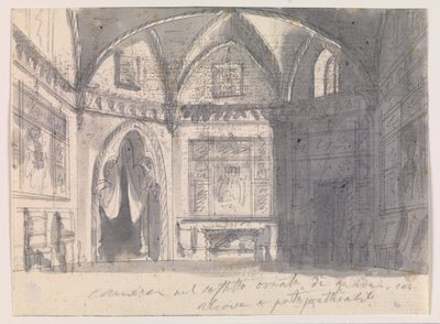 Sala con volte gotiche e alcova da Francesco Cocchi