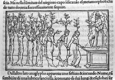 Incisione in "Hypnerotomachia Polyphili" (il sogno di Polifilo) del monaco domenicano Francesco Colonna, Venezia da Francesco Colonna