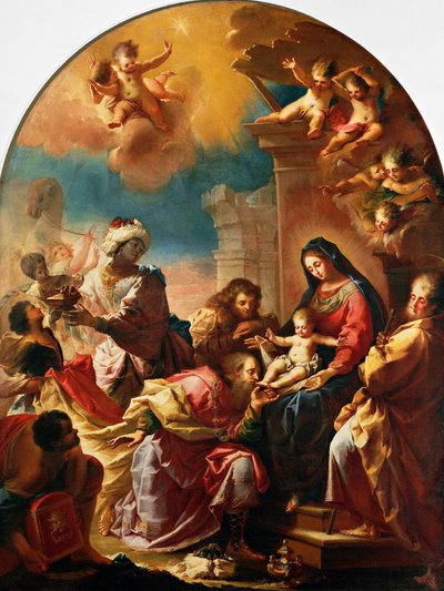 Adorazione dei Magi, di Francesco Conti (1681-1760), Chiesa di Santa Maria Assunta a Montedomini, Firenze, Toscana, Italia da Francesco Conti