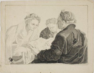 Architetto che Presenta Progetti al Patrono da Francesco Fontebasso
