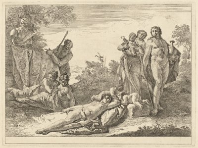 Nove Figure attorno a un Erma di Pan da Francesco Fontebasso